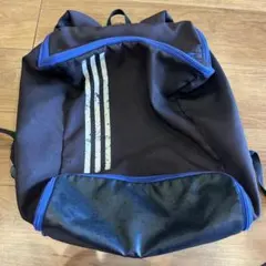 adidas ボールバッグ 黒/青 ストライプデザイン
