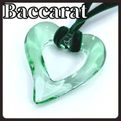 Baccarat バカラ クリスタル ネックレス ペンダント グリーン ハート