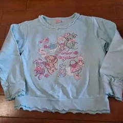 水色 くまトレーナー