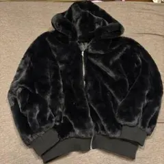 INGNI フード付きファージャケット ブラック