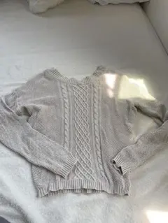 GYDA ベージュ ケーブルニットセーター Fサイズ