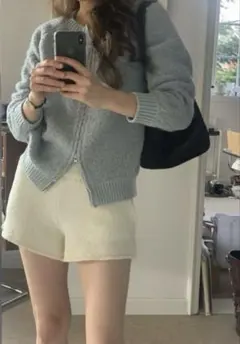 ounce オンス boucle zipup knit