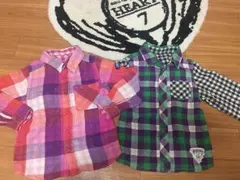 ジャンクストア エーアーベー シャツ 長そで セット110 リバーシブル ビッツ