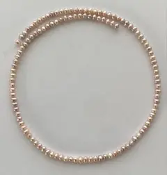 淡水パール　つや艶ピンク　約4.5〜5ミリ　ちょい長め　約51センチ