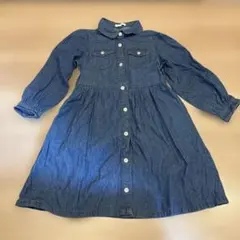 GUデニムワンピース サイズ110 長袖