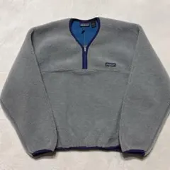 極美品 1992年 パタゴニア カヤックフリースプルオーバー ヘザーグレー L