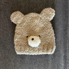petit main クマ耳付きベージュ帽子