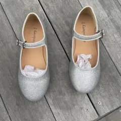 シルバー グリッター バレエシューズ　21cm