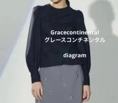 グレースコンチネンタル人気ブランドDiagramビジューボタン付七分袖 