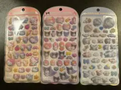 コットンパフィーシール 3種類セット　ハローキティ　マイメロクロミ　シナモロール