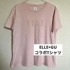 〔美品〕ELLE×GU スペシャルコラボレーション　ピンク系　ティシャツのサムネイル