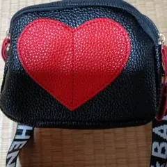 ハート型合成皮革バッグ