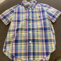 ラルフローレンシャツ　4T チェック半袖シャツ