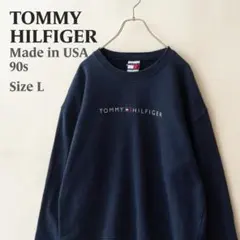 い*お様 【300円～】90s トミーヒルフィガー USA製 ロゴ スウェット