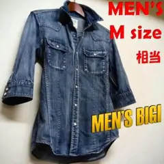 MEN'S BIGI 7分袖デニムシャツのサムネイル