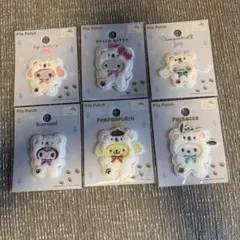サンリオ　ふわふわスノーワッペン　6種　まとめ売り