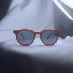 【タイムセール】オレンジ ラウンド型 サングラス