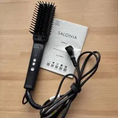 SALONIA ストレートヒートブラシ スリム SL-012BKS