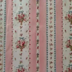 YUWA 花柄プリント生地 ピンク