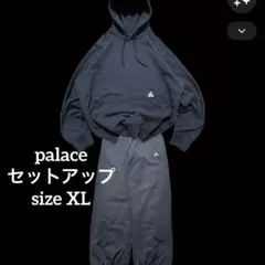 PALACE ネイビー XL パーカー・スウェットパンツ　セットアップ DEVICE（デバイス） セットアップ 「上下セット」ワンポイント 刺繍