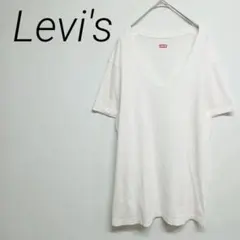 Levi's ホワイト Vネック Tシャツ　綿100% Lサイズ カジュアル