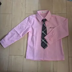 ネクタイつき長袖シャツ 120cm