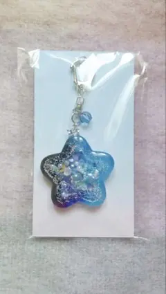 星型レジンチャーム 青紫