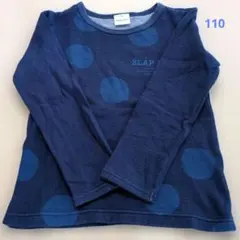 SLAP SLIP 베베 긴팔 컷소우 도트 무늬 네이비 110 cm