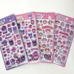 新品 サンリオ クロミ マイメロ ドロップシール 3D立体シール 4枚セット