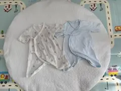 UNIQLO コンビ肌着　2枚セット　新生児 うさぎ柄＆青色