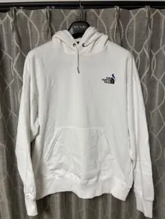 THE NORTH FACE ノースフェイス パーカー 白 XL ロゴ