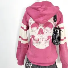 y2k❤️00s HYSTERIC GLAMOUR スカル デカロゴジップパーカー