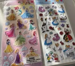 DAISO ダイソー　ぺたぺたシール　ディズニープリンセス　ふしぎの国のアリス