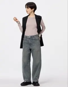 GU バレルレッグジーンズ 丈短め XXL