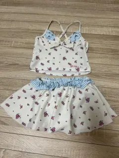 水着　ビキニ　セパレート　女の子　110センチ　花柄　スカート