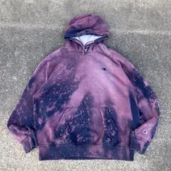 マ*ト様 Original 鬼フェードパーカー 2XL-3XLナス紺 グランジ