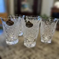 BOHEMIA CRYSTAL クリスタルグラス 5個セット Crystal Donau ボヘミアングラス 5客セット - メルカリ