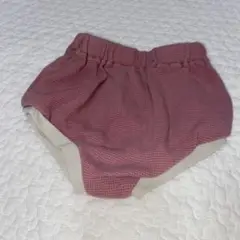 【branshes】ピンク 綿100％ワッフル生地 ベビー服 ブルマ【中古】