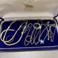 ヴィンテージデザインアクセサリーネックレスリング指輪 묶음 판매 セット遺品生前豪華