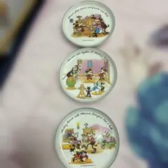 ミッキーマウス 陶器プレート 3枚セット