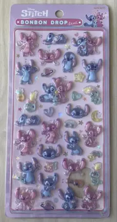 【正規品】ボンボンドロップシール ディズニー　スティッチ&エンジェル