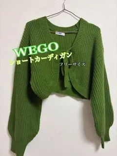 WEGO ショートカーディガン グリーン フリーサイズ