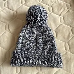 UNIQLO ユニクロ ネイビー ホワイト ニット帽　ユニセックス