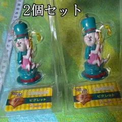 くまのプーさん　ピグレットフィギュア　クリスマスオーナメント2個セット