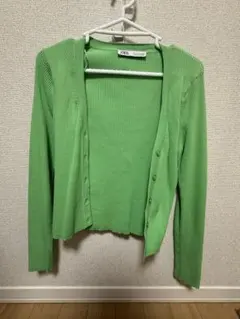 ZARA グリーン カーディガン 長袖
