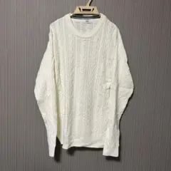 BROWNIE STANDARD ホワイト ケーブル編み ニットセーター