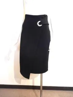 新品◆リナシメント◆定番人気のラップ風＆アシメカット！黒フェミニンスカート！XSのサムネイル