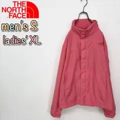 ノースフェイス 薄手ナイロンジャケット ローズピンク メンズS・レディースXL