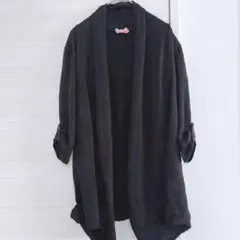 Derek Heart レディース ブラック カーディガン 五分袖　無地