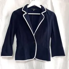 ネイビー×ホワイトパイピング　ジャケットのサムネイル